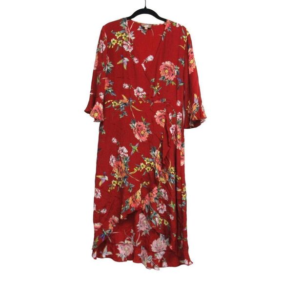 Kachel X Anthropologie Greer Floral Dress in Red SZ S - Picture 2 of 5